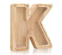 FORYNXHWIN Hucha de Madera Con Letras Personalizadas, Decoración Transparente Para Niños, Regalos Creativos Para Cumpleaños y Festivales (K)