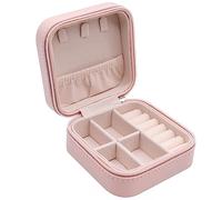 FORYNXHWIN Joyeros pequeños para mujer, organizador de Joyas para Mujeres y Niñas, Joyero Viaje, organizador de joyas de terciopelo, Joyero de Cuero PU para Pendientes, Anillos, Pendientes, Cadenas