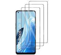 Foryo Protector de Pantalla para Oppo Reno8 Lite [3 Unidades] Vidrio Templado, Dureza 9H, Antiarañazos, Sin Burbujas, HD Vidrio Templado