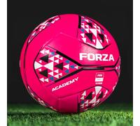 FORZA Academy Footballs - Balones de fútbol con certificación FIFA, duraderos para partido y entrenamiento, 6 opciones de color y paquetes múltiples (blanco y rosa multicolor, talla 4 (junior