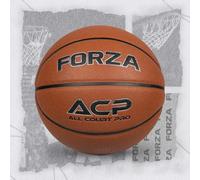 FORZA All Court Pro Balones de Baloncesto | Cuero de Microfibra Premium con Textura Hex para un Mejor Agarre - Tallas 5, 6 y 7 para Interior y Exterior (Marrón Claro, 7-5 Paquete)