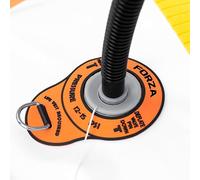 FORZA Bomba de mano para tablas de remo e inflables, bomba SUP de doble o triple acción con manómetro - Bomba de aire para kayak y deportes acuáticos (bomba de mano FORZA de 2 acciones)