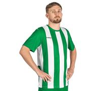FORZA Camiseta de manga corta para hombre [XS-XXL] - Camiseta de fútbol de manga corta de alta calidad, 5 opciones de color de rayas (verde y blanco, S)