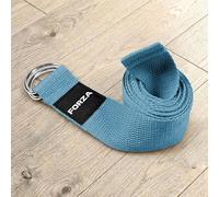 FORZA Correa de yoga con anillo en D de metal, cinturón elástico ajustable de algodón y poliéster para yoga, pilates, movilidad y rehabilitación, diseño duradero, suave y reforzado, opciones de 6 pies