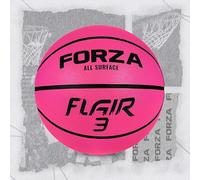 FORZA Flair Baloncesto de Goma | Balones de Baloncesto duraderos en tamaños 3, 5, 6 y 7 | Diseño de Agarre con hoyuelos para Uso en Interiores y Exteriores (Tamaño 3 | Rosa, Paquete de 1)