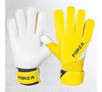 FORZA Guantes de portero de club, duraderos y cómodos, guantes GK para jóvenes y adultos [8 pulgadas rosa, negro y amarillo