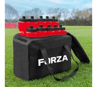 FORZA Juego de 10 Botellas de Agua (750 ml) y Bolsa de Transporte │ Capacidad de botella 10x │ Bolsa para botella de equipo deportivo (Rojo)