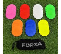 FORZA Mini Conos Planos para Entrenamientos - Variedad de Colores Vivos (Paquete de 20) (Rojo)