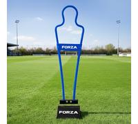 FORZA Mini maniquí de fútbol Airflow | Maniquí de entrenamiento con base de goma opcional para ejercicios de fútbol [paquete de 1 o 3], azul eléctrico, 1, con bases