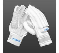 FORZA Original 300 Junior Guantes de bateo | Guantes de críquet para niños con palma de cuero, acolchado de algodón y ventilación de malla | Para zurdos o diestros (zurdos)