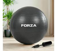 FORZA Pelota de yoga antiestallido de 55 cm con bomba, pelota de ejercicio de estabilidad antideslizante para yoga, pilates, fisioterapia, embarazo y entrenamiento central, soporta hasta 150 kg