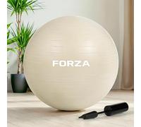 FORZA Pelota de yoga antiestallido de 55 cm con bomba - Pelota de ejercicio de estabilidad antideslizante para yoga, pilates, fisioterapia, embarazo y entrenamiento de tronco - Soporta hasta 150 kg