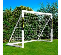 FORZA Portería de fútbol de 6 x 4 pies | Portería de fútbol de uPVC para todo tipo de clima, hoja de objetivo opcional, fútbol y bolsa de transporte incluida, listo, portería (portería y pelota)