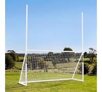 FORZA Porterías combinadas de PVC, postes de portería de rugby y fútbol para jardín, postes de portería para niños, equipo de entrenamiento de fútbol y rugby, postes y redes 100% resistentes a la
