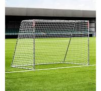 FORZA Steel42 Porterías de fútbol | Portería de Acero Resistente | Tamaño reglamentario, portátil con estacas para el Suelo y Kit de Rebote Opcional (Solo Portería, 2,4m x 1,8m)