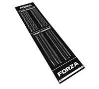 FORZA Tapete para dardos | Línea de lanzamiento oficial y tabla de pago de 2/3 dardos - Superficie de poliéster premium con base de goma antideslizante - Tapete de piso de longitud completa 240 × 60