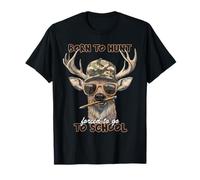 Forzado a ir a la escuela Deer Hunting Boy Camo Camiseta