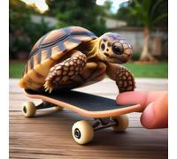 FORZENA Turtle Funny Toys - Mini monopatín para crear momentos memorables con tu mascota tortuga con llamativo patineta de dedo caminante (12 piezas)