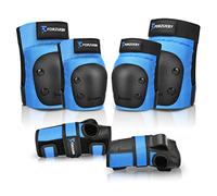 Forzueby Juego de Rodilleras, Coderas, Muñequeras de protección 6 en 1 especial para niños/adultos para patinaje en línea, en scooter, BMX. Etc.