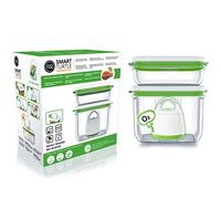 FOSA HOME Envasadora al vacio de alimentos inalámbrica y portátil, 2 recipientes (2.3 L y 1.0 L) de plástico y silicona para conservar cualquier alimentos (incluido liquidos y harinas).