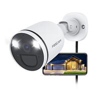 Foscam Cámara S41 reflectora, Detector PIR, iluminación LED y Sirena integrada, Seguridad, visión Nocturna, Audio bidireccional, resolución 4 MP, WiFi 2.4/5 GHz, detección Humana S41 Alemán