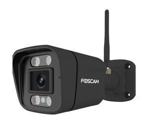 Foscam V5P WLAN Überwachungskamera Schwarz 5MP (3072x1728), Dual-Band WLAN, Integrierter Scheinwerfer und Sirene