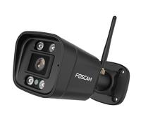 Foscam V8P 4K 8MP Doble Banda WiFi Cámara de Vigilancia con Faro Integrado y Una Sirena de Alarma (Negro)