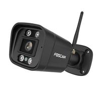 Foscam V8P 4K 8MP Doble Banda WiFi Cámara de Vigilancia con Faro Integrado y Una Sirena de Alarma (Negro)