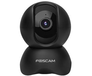 Foscam X5 5MP Super HD WiFi, cámara de vigilancia giratoria e inclinable con comunicación de Audio bidireccional, visión Nocturna, detección de Movimiento y Sonido, detección de Personas (Negro)