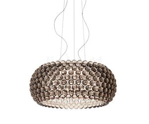 Foscarini Caboche Plus, lámpara de suspensión LED, gris humo - grande - conmutable