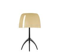 Foscarini Lumiere, lámpara de sobremesa grande, negro cromado/blanco cálido - con interruptor