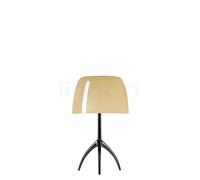 Foscarini Lumiere, lámpara de sobremesa pequeño, negro cromado/blanco cálido - con regulador