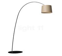 Foscarini Twiggy Wood, lámpara de arco LED, negro - roble - MyLight