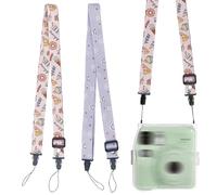 FOSDICK 2 Piezas Correa Camara, Dibujos Animados Camera Strap, Lindo Correa Camara de Fotos, Universal Correa para Cámara, Correas de Cámara Compatible con Sony Canon Nikon Polaroid, 120CM