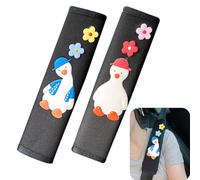 FOSDICK 2Pcs Patitos Protector Cinturon Coche Niños, Dibujos Animados Almohadilla Cinturon Coche, Suave Funda Cinturon Coche, Cubre Cinturones Coche,Protector Cinturon Seguridad para Protege el Cuello