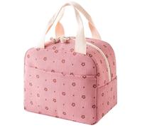 FOSDICK Bolsa Termica Porta Alimentos, 26x21x18cm Bolso Termico Comida Trabajo, Bolsa Comida para Mujer, Portátil Lunch Bag para Adultos, Ideal para Viajes y Picnics