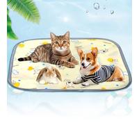 FOSDICK Colchoneta Refrescante para Perros Gatos y Hamsters Alfombrilla de Enfriamiento 40x50cm Manta Refrigerante De Verano con Estampado Cartoon Seda De Hielo Alfombra Fria para Mascotas