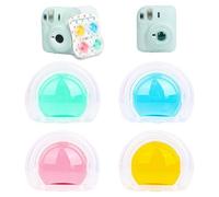 FOSDICK Juego de Filtros de Lente de Primer Plano de Color para Fujifilm Instax Mini 12, Amarillo Rosa Azul Verde 4 Filtros Lente para Cámara Instantánea, Accesorios para Lentes de Filtros de Color
