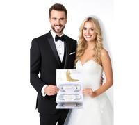 FOSDICK Tarjeta de felicitación para bodas, regalo de dinero, regalo de dinero, boda, regalo para novios, tarjetas de regalo para recién casados, oro blanco (Sr. y Sra.)