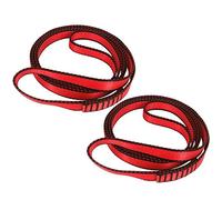 FOSER Eslinga de Escalada de Nailon de 18mm, Cuerda de Nailon de 23KN, aplicable a Escalada en Roca, montañismo, Senderismo, Descenso, Equipos de Emergencia. (120cm/48inch, Red(2pcs))