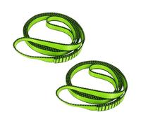 FOSER Eslinga de Escalada de Nailon de 18mm, Cuerda de Nailon de 23KN, aplicable a Escalada en Roca, montañismo, Senderismo, Descenso, Equipos de Emergencia. (120cm/48inch, Green(2pcs))