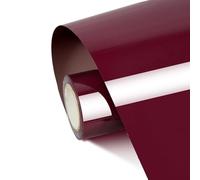 FOSER Lámina flexible para plóter textil, 30,5 cm × 3 m, para plóter, lámina de transferencia para tejidos, para manualidades, color rojo burdeos