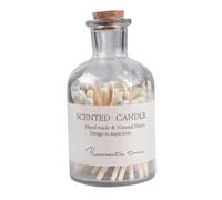 Fósforos en Tarro de Vidrio Blanco para Velas, de Madera