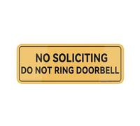FOSHIN Letrero para puerta de plástico acrílico con texto en inglés "No Soliciting Do Not Ring", esquinas redondeadas, duradero, con cinta adhesiva de doble cara en la parte posterior, 25,4 x 7,6 cm