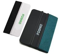 FOSHIO Vinilo Car Wrap Instalar Kit de Herramientas 1 Set Incluye Suede Felt Negro 4 Inch Squeegee y Blanco Mini Squeegee para Aplicación de película de Ventana Solar y Home Tint Tool Kit