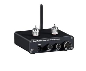 Fosi Audio Box X3 Preamplificador de válvulas Bluetooth para giradiscos MM Preamplificador de Fono Mini preamplificador Hi-Fi estéreo para Sistema de Sonido de Tocadiscos de Audio doméstico