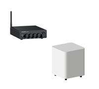 Fosi Audio BT30D Pro Mini Amplificador Bluetooth HiFi+Fosi Audio SW10 Subwoofer Activo de 10" y 500 W con Amplificador Integrado