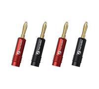 Fosi Audio Conectores Banana para Cable de Altavoz, 2 Pares/4 Conectores Chapados en oro para Amplificador/Receptor/Altavoz de Estantería/Altavoz Pasivo Estéreo Doméstico