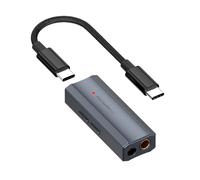Fosi Audio DS2 USB C a AUX Amplificador de auriculares DAC Dongle 3.5mm Jack Adaptador de audio amplificador portátil con doble salida DSD256 4.4mm balanceada de alta resolución CS43131 Chip