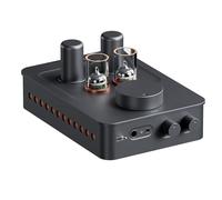 Fosi Audio GR70 Preamplificador de Auriculares, Auténtico Amplificador a Válvulas con Vacío 5654W*2 y 6AC7*2, Mini Preamplificador HiFi para Audio Doméstico, Compatible con Impedancia de 16-300 Ohmios